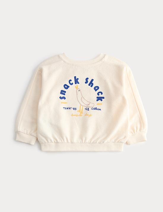 3 Piece Seagull Sweat & Striped Trousers Outfit (0-5 Yrs)