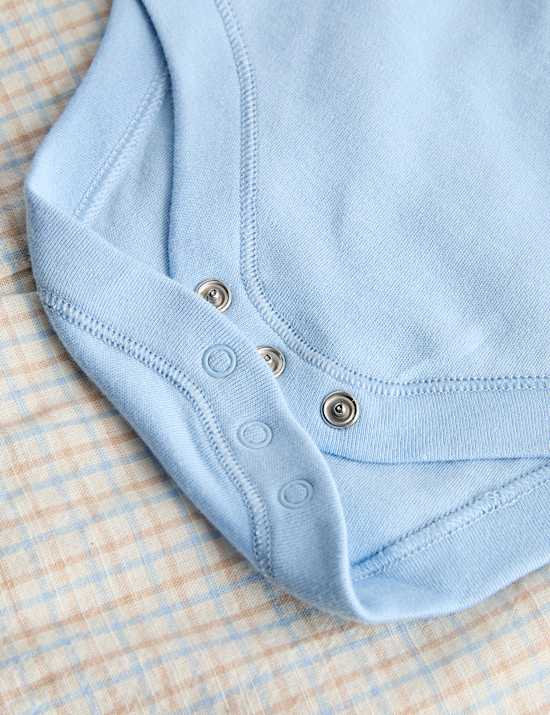 2 Piece Pure Cotton Checked Bibshort Outfit (0-3 Yrs)