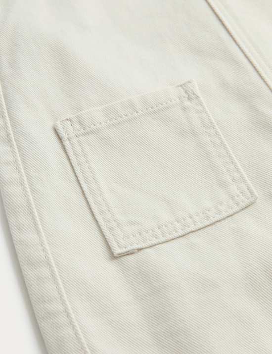 Ecru Denim Dungarees & Striped Tee Outfit (0-3 Years)