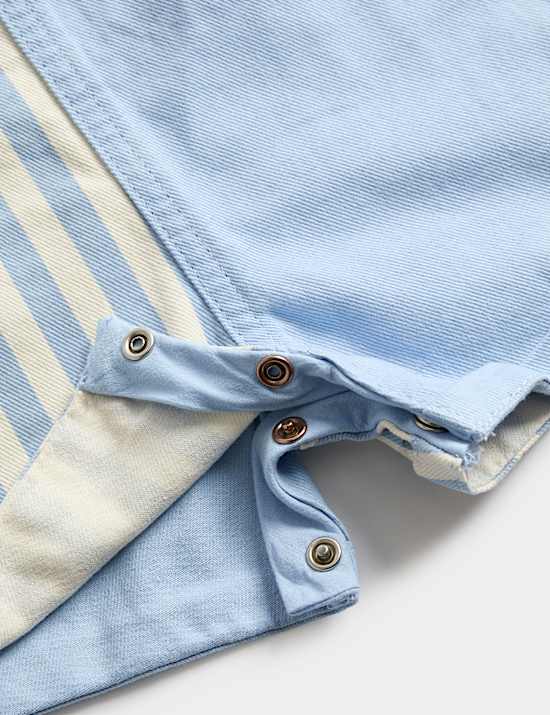 2 Piece Pure Cotton Dungarees Outfit (0-3 Yrs)