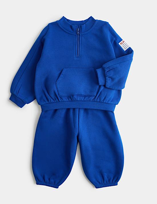 2 Piece Cotton Rich Plain Sweat Outfit (0-5 Yrs)