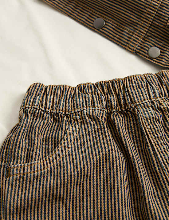 3 Piece Cotton Rich Striped Outfit (0-5 Yrs)