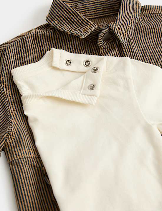 3 Piece Cotton Rich Striped Outfit (0-5 Yrs)