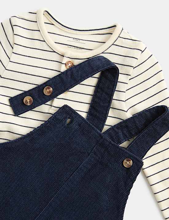 Pure Cotton Patterned Dungarees