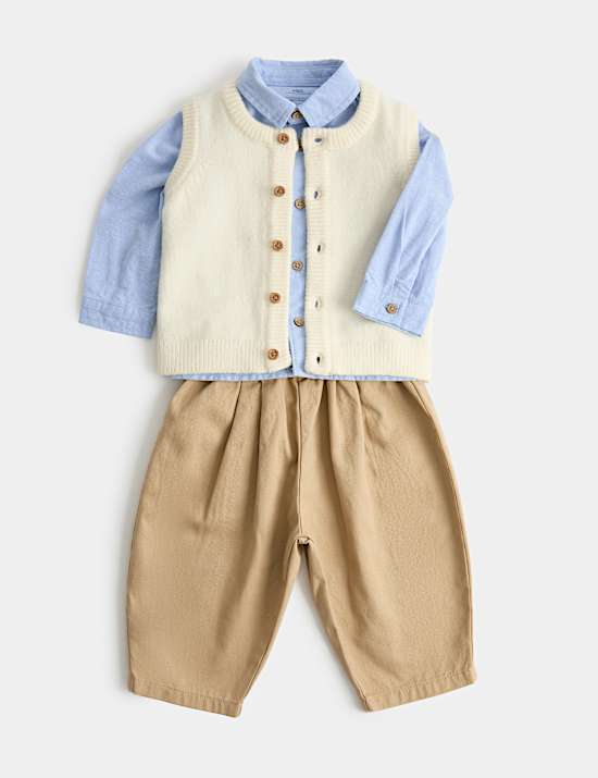 Three Piece Knit and Chino Outfit