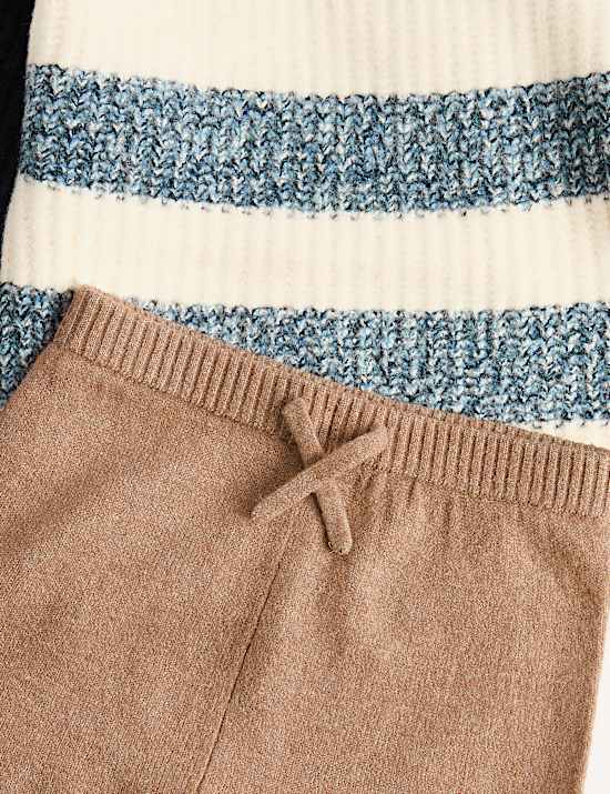 Knitted Striped Jumper and Jogger Outfit (2-7 Yrs)