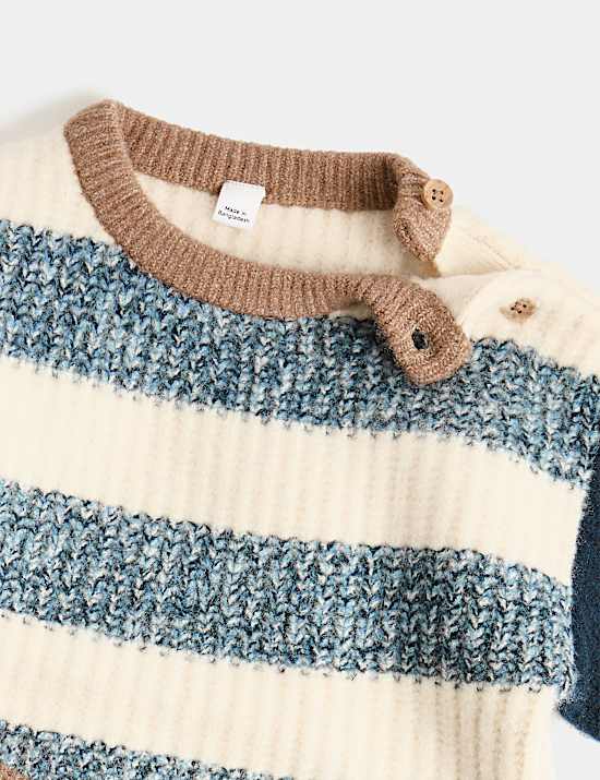 Knitted Striped Jumper and Jogger Outfit (2-7 Yrs)