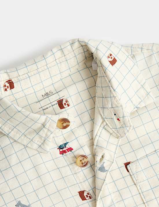 Pure Cotton Patterned Shirt