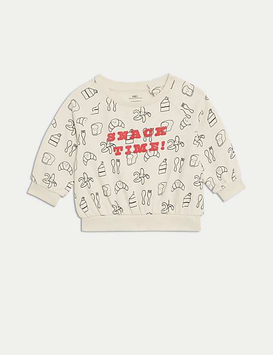 2pc Pure Cotton Snack Time Outfit (0-3 Yrs)