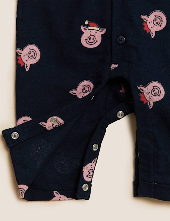 Strampelanzug aus reiner Baumwolle mit Percy Pig&trade;-Motiv (0&ndash;3 J.)