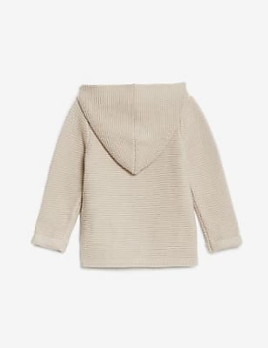 Pure Cotton Hooded Cardigan (7lbs-3 Yrs)