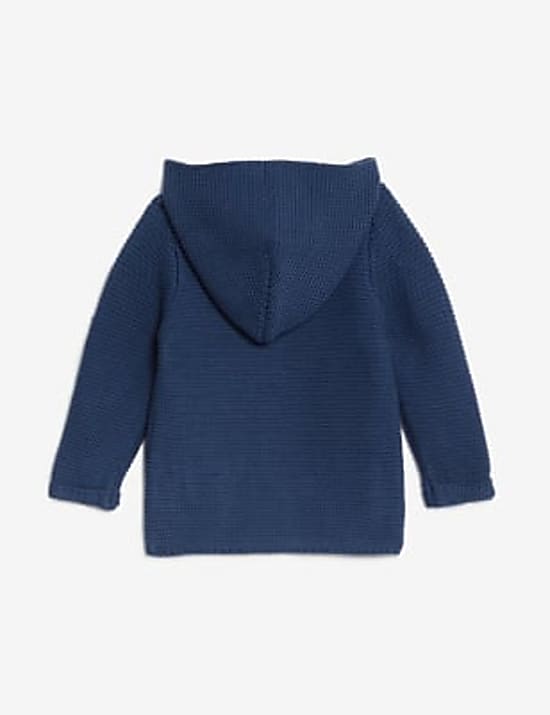 Pure Cotton Hooded Cardigan (7lbs-3 Yrs)