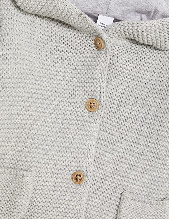 Gilet 100 % coton &agrave; capuche (jusqu&rsquo;au 1 an)