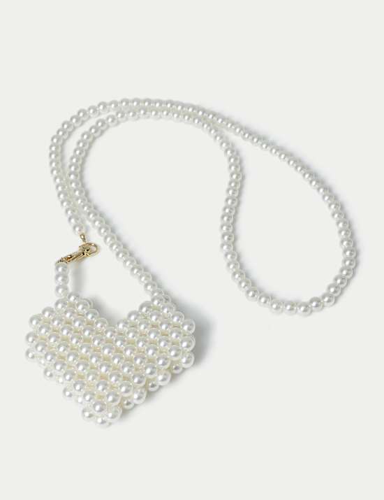 Bolso de bandolera de perlas