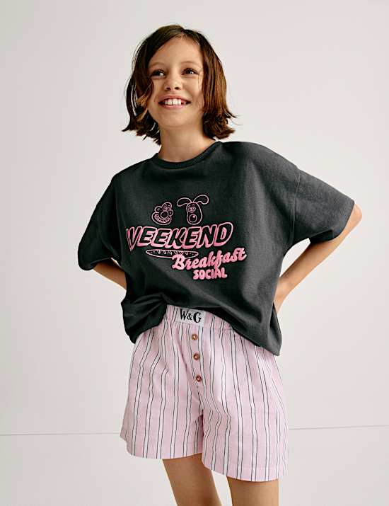 Pure Cotton Wallace & Gromit™ Pyjamas (6-16 Yrs)