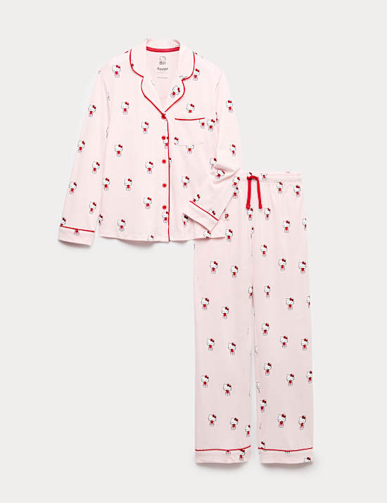 פיג'מת ™Hello Kitty מכותנה ומודל (3‏-16 שנים)