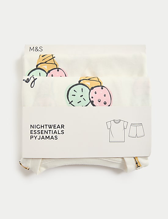 Pure Cotton Ice Cream Pyjamas (7-14 Yrs)