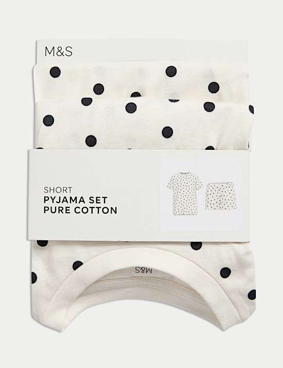Pure Cotton Spotted Pyjamas (1-16 Yrs)