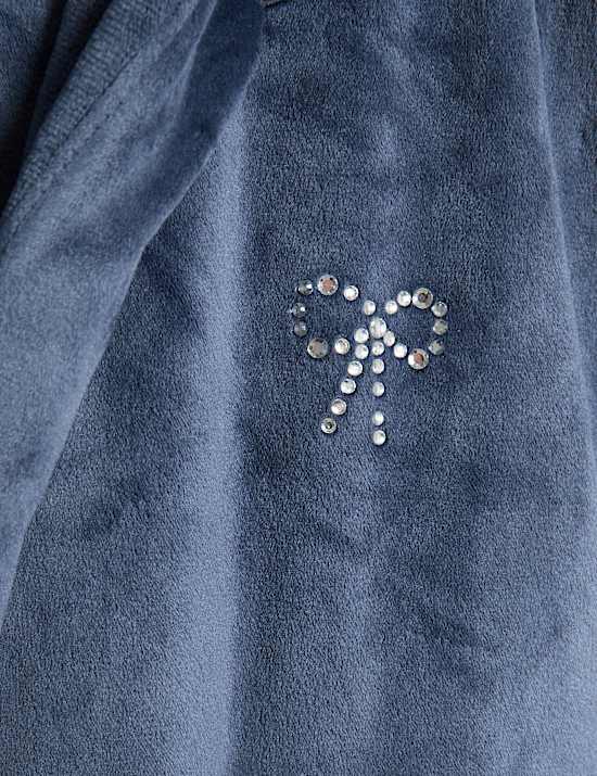 Robe de chambre à capuche en velours (du 6 au 16 ans)