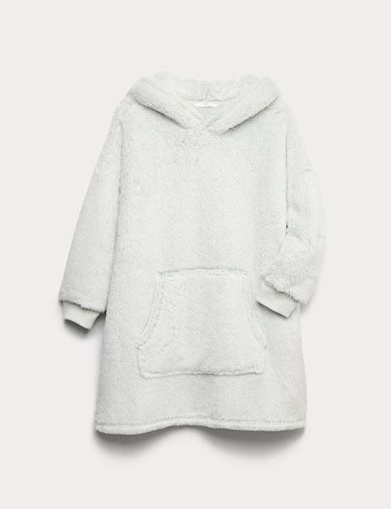 Sweat à capuche coupe extra-large imitation peau de mouton (du 1 au 16 ans)