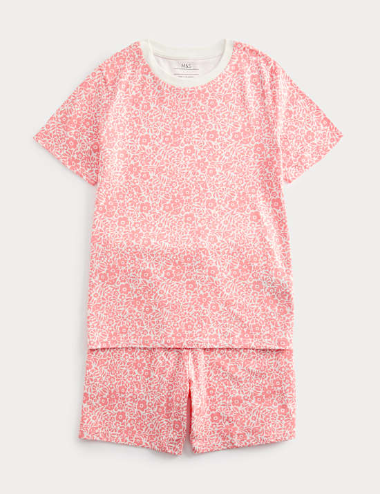 Kids' Pure Cotton Floral Short Pyjamas (1-16 Yrs)