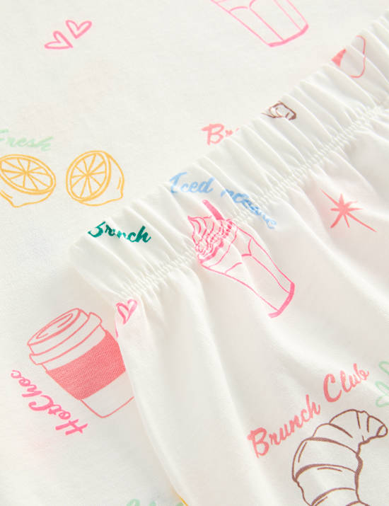 Pure Cotton Brunch Graphic Pyjamas (1-16 Yrs)