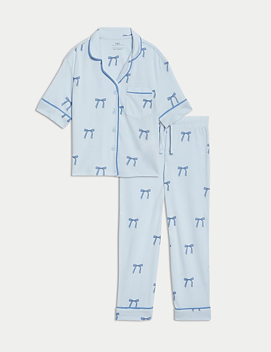 Cotton Modal Patterned Pyjamas (3-16 Yrs)
