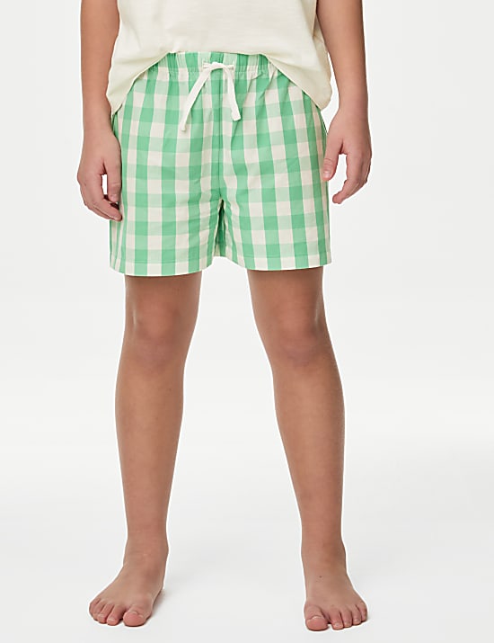 Pure Cotton Strawberry & Checked Pyjamas (3-16 Yrs)