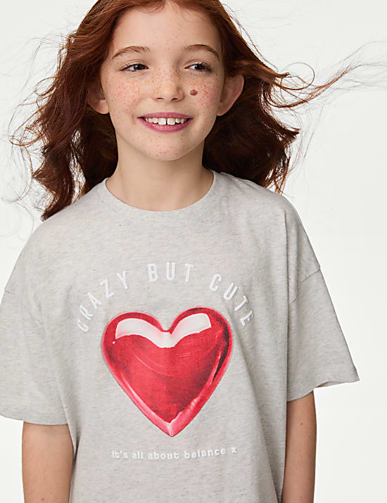 Πιτζάμες με καρδιές από 100% βαμβάκι (3-16 ετών)