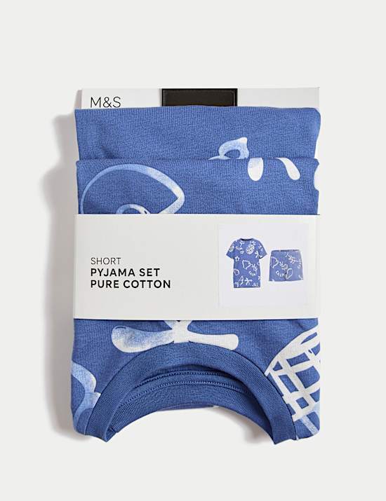 Pijama corto infantil 100% algodón con temática costera (1-16 años)