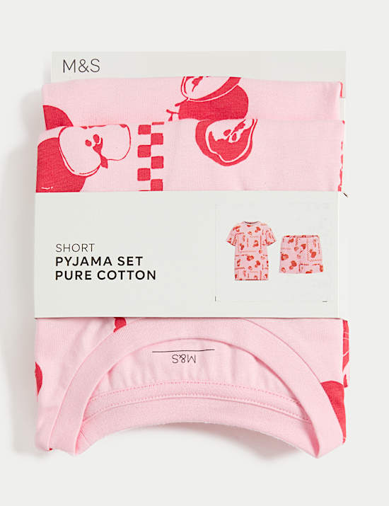 Pijama corto infantil 100% algodón con gráfico de frutas (1-16 años)