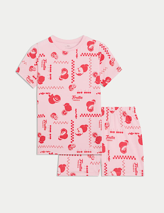 Kids' Pure Cotton Fruit Graphic Short Pyjamas (1-16 Yrs)