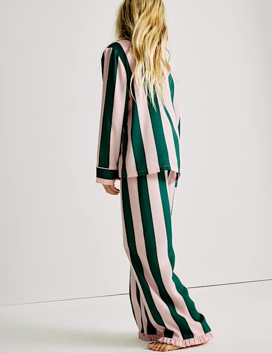 Satijnen pyjama met strepen (3-16 jaar)