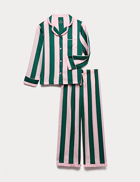 Satijnen pyjama met strepen (3-16 jaar)