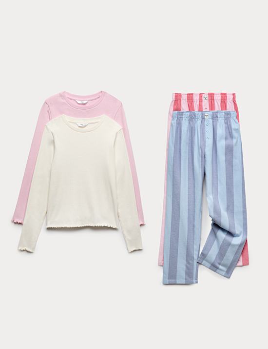2 Pack Striped Pyjama Sets (6-16 Yrs)