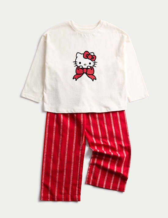 Zuiver katoenen pyjama met Hello Kitty™-motief (3-16 jaar)