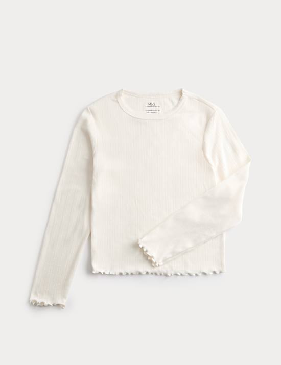 Pointelle Pyjama Top (6-16 Yrs)