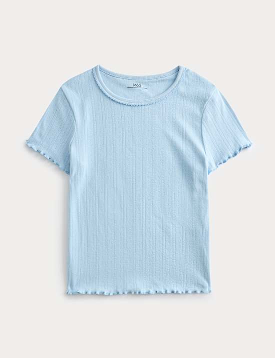 Kids' Pointelle Brushed Pyjama Top (6-16 Yrs)