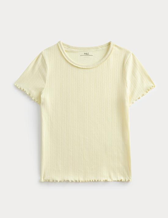 Kids' Pointelle Brushed Pyjama Top (6-16 Yrs)
