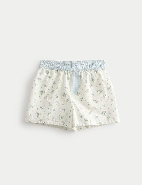 Pyjashort enfant 100 % coton fleuri (du 6 au 16 ans)