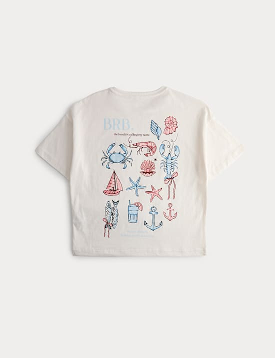 2 Pack Pure Cotton Shell and Stripe Pyjamas (6-16 Yrs)