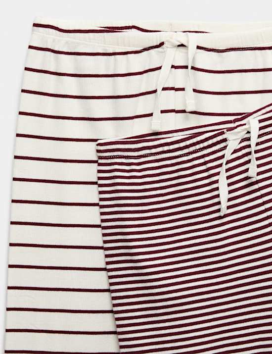 2 Pack Graphic Striped Pyjama Sets (6-16 Yrs)
