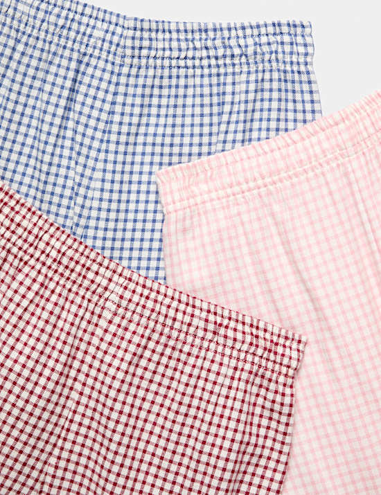 3 Pack Ribbed Check Pyjama Sets (6-16 Yrs)