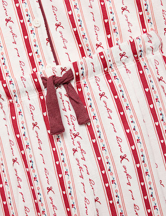 Cotton Blend Striped Revere Pyjama Set (3-16 Yrs)