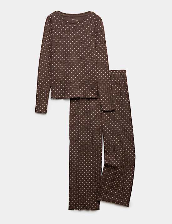 Ribbed Heart Pyjama Set