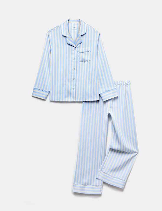 Satin Striped Pyjama Set
