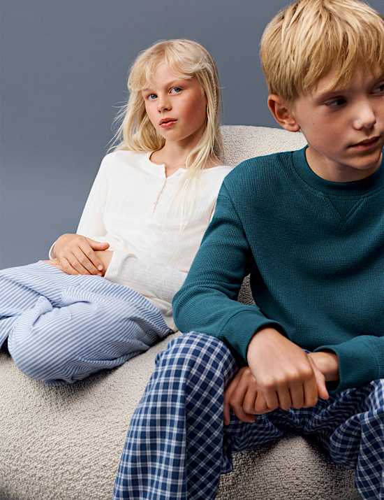 Long Sleeve Button Up Pyjama Top (6-16 Yrs)