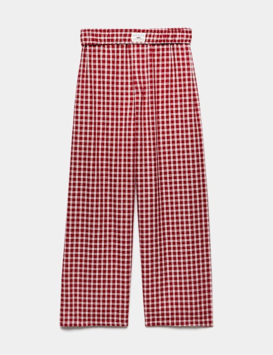 Pure Cotton Checked Pyjama Bottoms (6-16 Yrs)