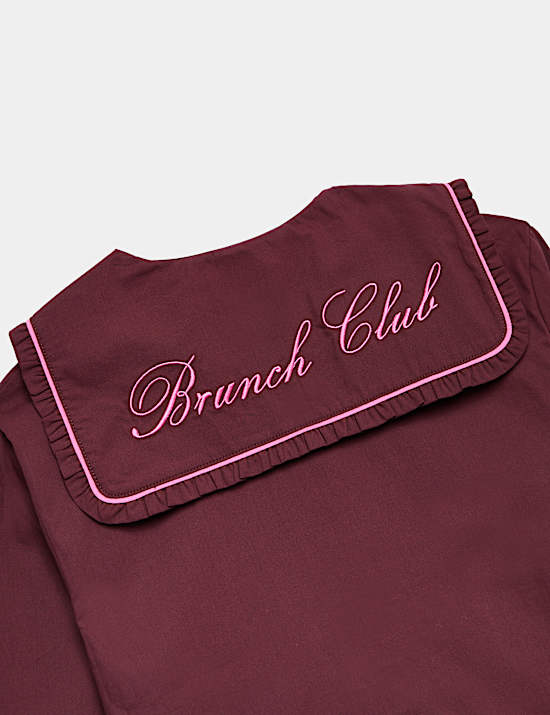 Pure Cotton Brunch Club Pyjamas (6-16 Yrs)