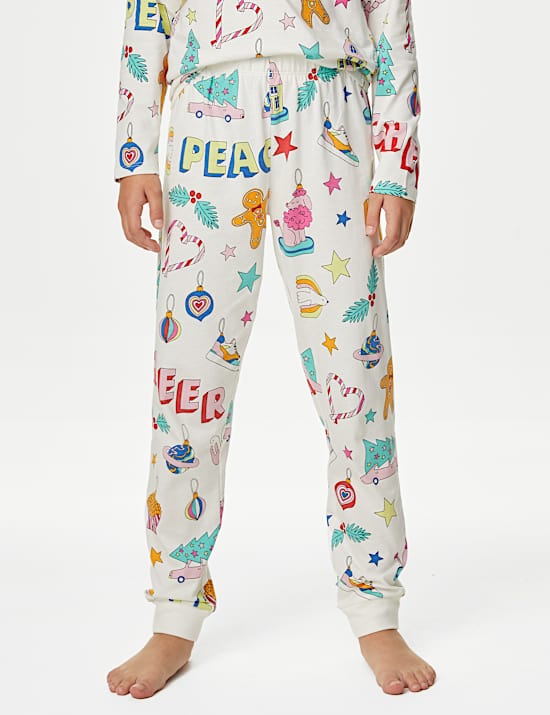 Pure Cotton Christmas Decoration Pyjamas (1-16 Yrs)